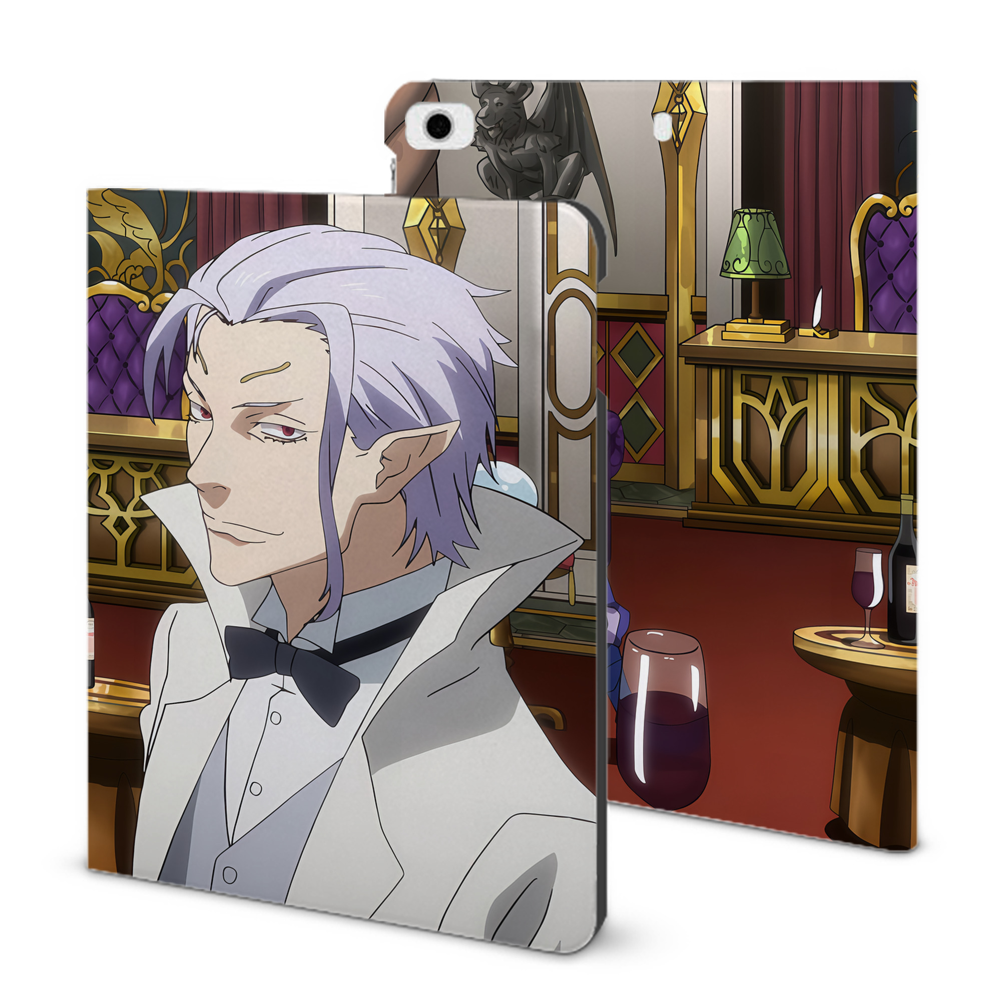 （画像用） 転スラ Regarding Reincarnated to Slime IPad ケース ブック型 PUレザー TPU 耐衝撃 軽量 薄型 ペン収納なし 全面保護 IPad 各モデル対応